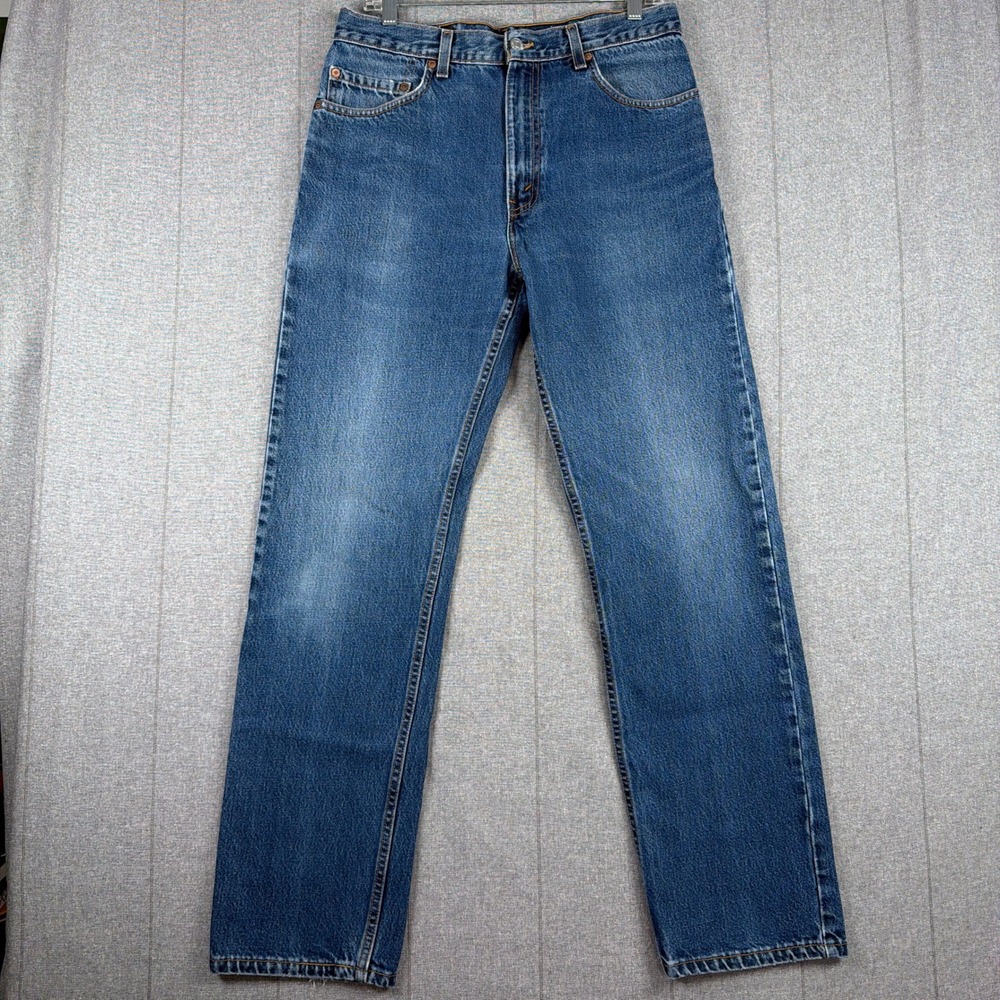 Vintage Levis 505 Jeans Mens 34x32 (Fits 32x31) Straight Blue 90s Made in USA